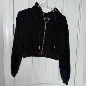 Cropped hoodie - Black